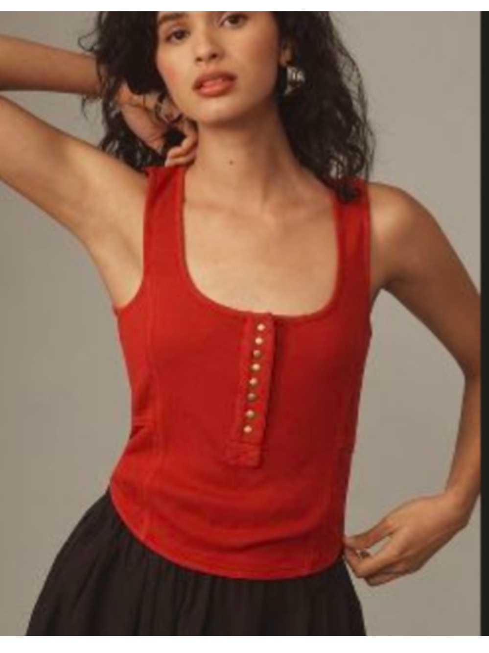Anthropologie Pilcro Ribbed Biker Tank
